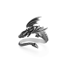 Sterling Silver Adjustable Dragon Ring