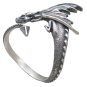 Sterling Silver Adjustable Dragon Ring side view