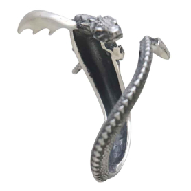 Sterling Silver Adjustable Dragon Ring Side View