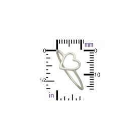 Sterling Silver Ring - Open Heart Ring