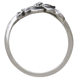 Adjustable Iris Ring - February Birth Flower Top View