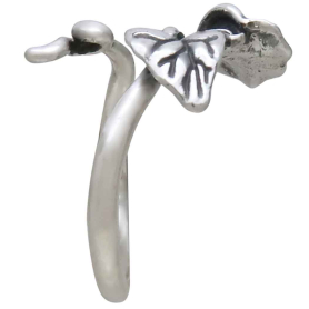 Morning Glory Ring -September Birth Flower Side View