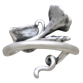 Morning Glory Ring -September Birth Flower Back View