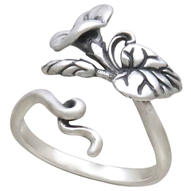 Morning Glory Ring -September Birth Flower Three Quarter View