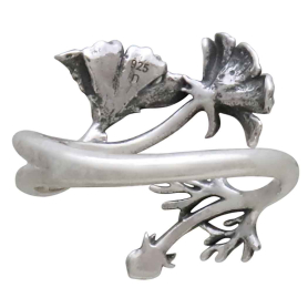 Adjustable Cosmo Ring - October Birth Flower Back View