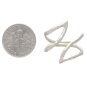 Openwork Hammered Wire Bypass Ring with Dime