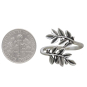 Sterling Silver Adjustable Laurel Wreath Ring with Dime
