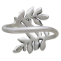 Sterling Silver Adjustable Laurel Wreath Ring Back View