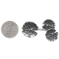 Sterling Silver Adjustable Lily Pads Ring with Dime