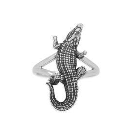 Sterling Silver Alligator Ring