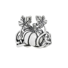 Sterling Silver Pumpkin Vine Ring