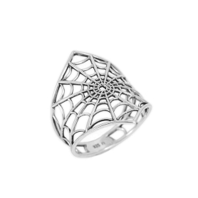 Sterling Silver Spiderweb Ring