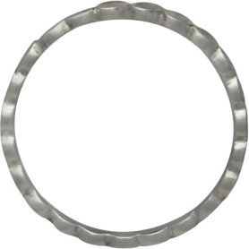 Sterling Silver Stacking Ring - Dot Pattern top view