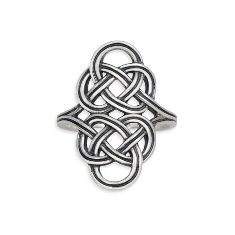 Nina Designs Sterling Silver Double Coin Knot Ring