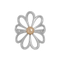 Mixed Metal Large Openwork Daisy Ring