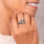 Axolotl Ring on Womans hand