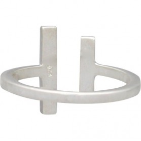 Sterling Silver Adjustable Ring - Bar Ring