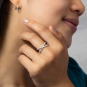 Sterling Silver Crisscross Ring on model
