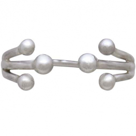 Sterling Silver Adjustable Ring with Large Granulations