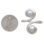 Sterling Silver Pearl Swirl Adjustable Ring with Dime