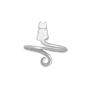 Nina Designs Sterling Silver Cat Ring - Adjustable Ring