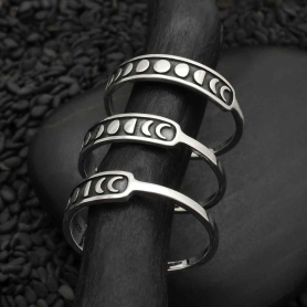 Sterling Silver Ring - Moon Phases Ring