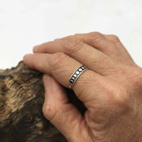 Sterling Silver Ring - Moon Phases Ring