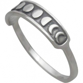 Sterling Silver Ring - Moon Phases Ring