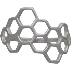 Sterling Silver Ring - Honeycomb Ring top view