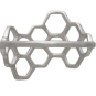Sterling Silver Ring - Honeycomb Ring bottom view