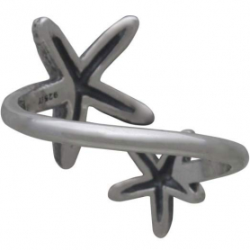 Sterling Silver Adjustable Starfish Ring