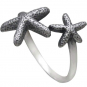 Sterling Silver Adjustable Starfish Ring