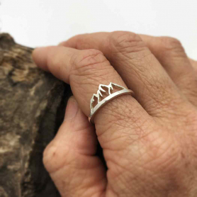 Sterling Silver Mountain Ring