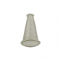 Sterling Silver Cone Cord End with Hammer Finish 8x13mm