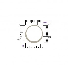 Sterling Silver Half Hammered Circle Jewelry Link 15mm