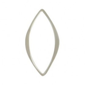 Sterling Silver Hammered Marquis Link 20x10mm