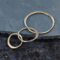 Sterling Silver Three Circles of Life Link 19x36mm