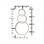 Sterling Silver Three Circles of Life Link 19x36mm