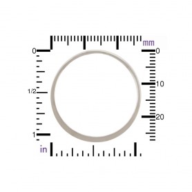 Sterling Silver Half Hammered Circle Jewelry Link 28mm