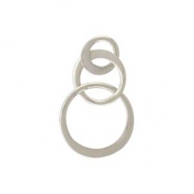 Sterling Silver Three Circles of Life Link 10x19mm