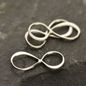 Jewelry Supplies - Medium Infinity Charm Silver Links 8x19mm