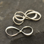 Jewelry Supplies - Medium Infinity Charm Silver Links 8x19mm
