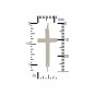 Jewelry Supplies - Cross Pendant Silver Links 12x23mm