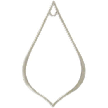 Sterling Silver Medium Pointed Teardrop Link 30x18mm