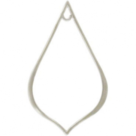 Sterling Silver Medium Pointed Teardrop Link 30x18mm