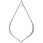 Sterling Silver Medium Pointed Teardrop Link 30x18mm