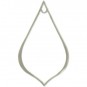 Sterling Silver Medium Pointed Teardrop Link 30x18mm