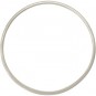 Sterling Silver Half Hammered Circle Jewelry Link 36mm