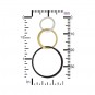 Mixed Metal Three Graduated Circles Link 37x19mm