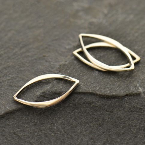 Sterling Silver Marquis Link 7x15mm